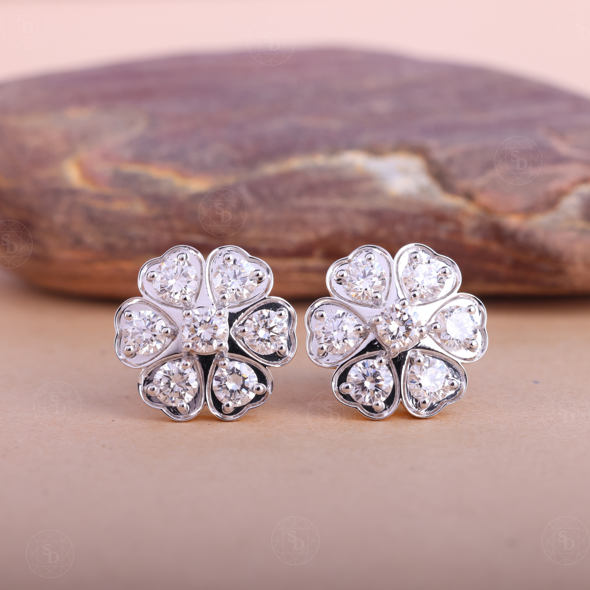 2.5-CTW-floral-lab-grown-diamond-halo-stud-earrings