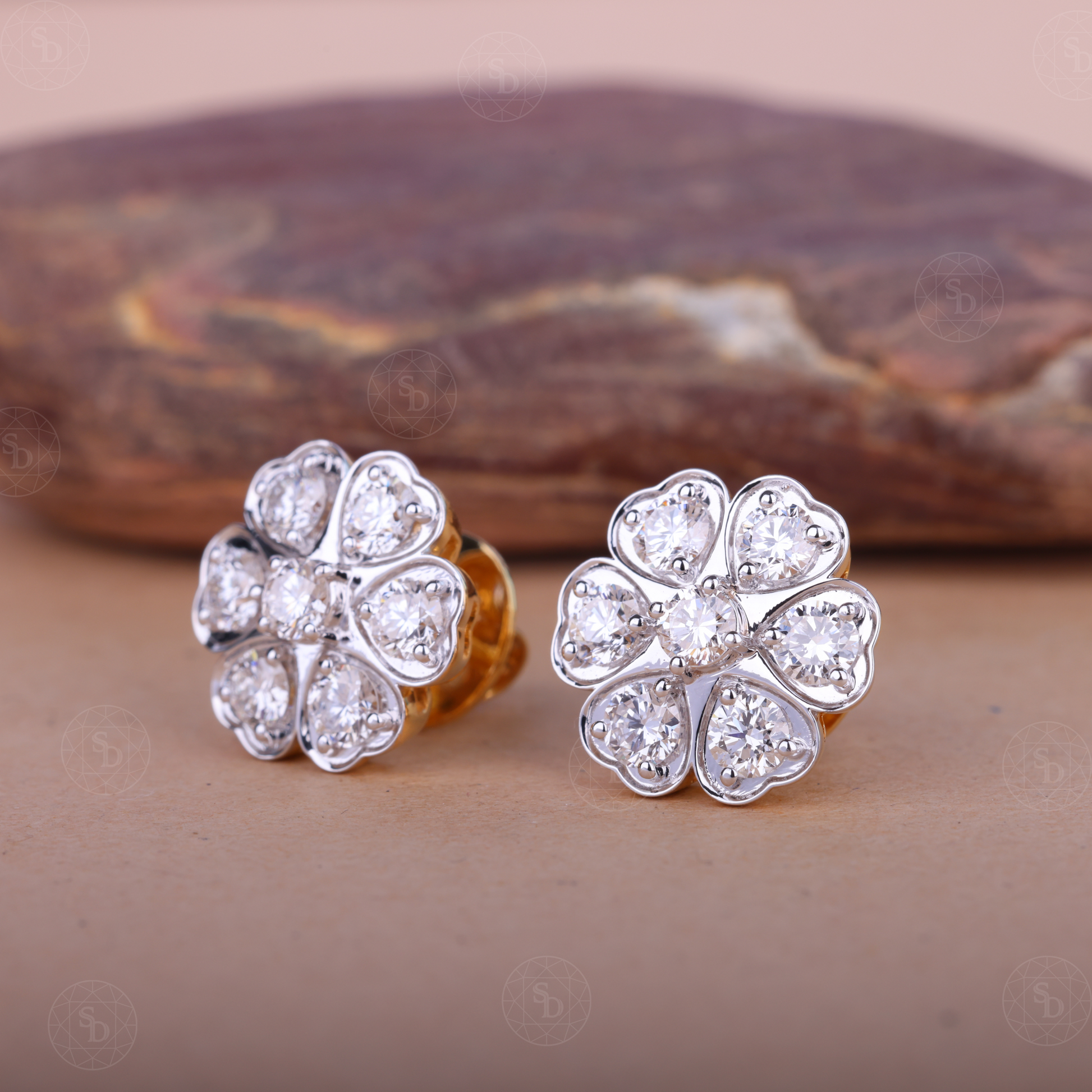 2.5-CTW-floral-lab-grown-diamond-halo-stud-earrings