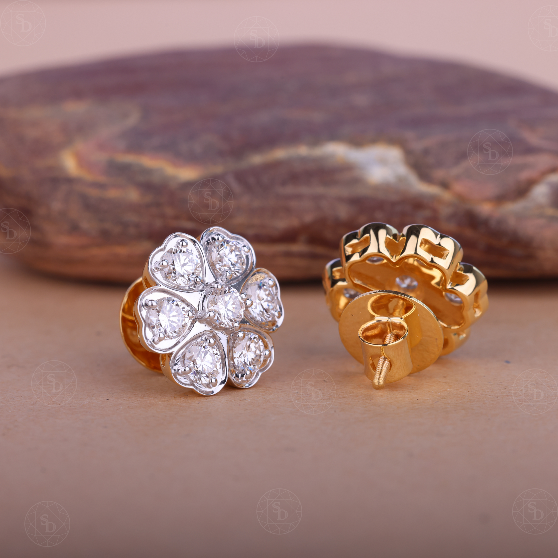 2.5-CTW-floral-lab-grown-diamond-halo-stud-earrings