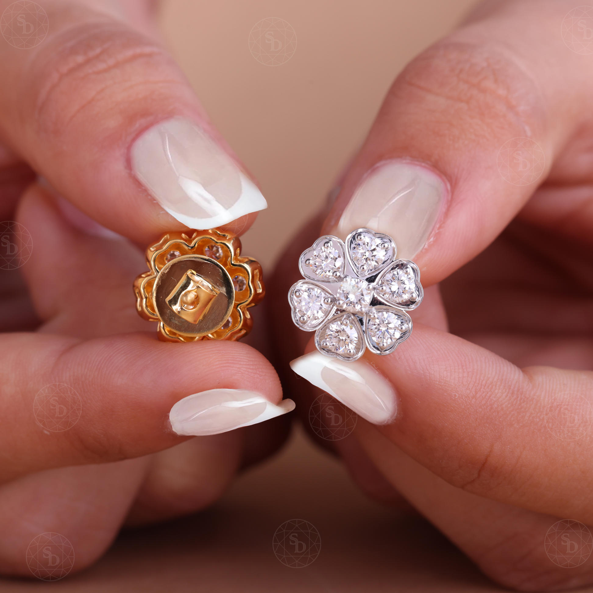 2.5-CTW-floral-lab-grown-diamond-halo-stud-earrings