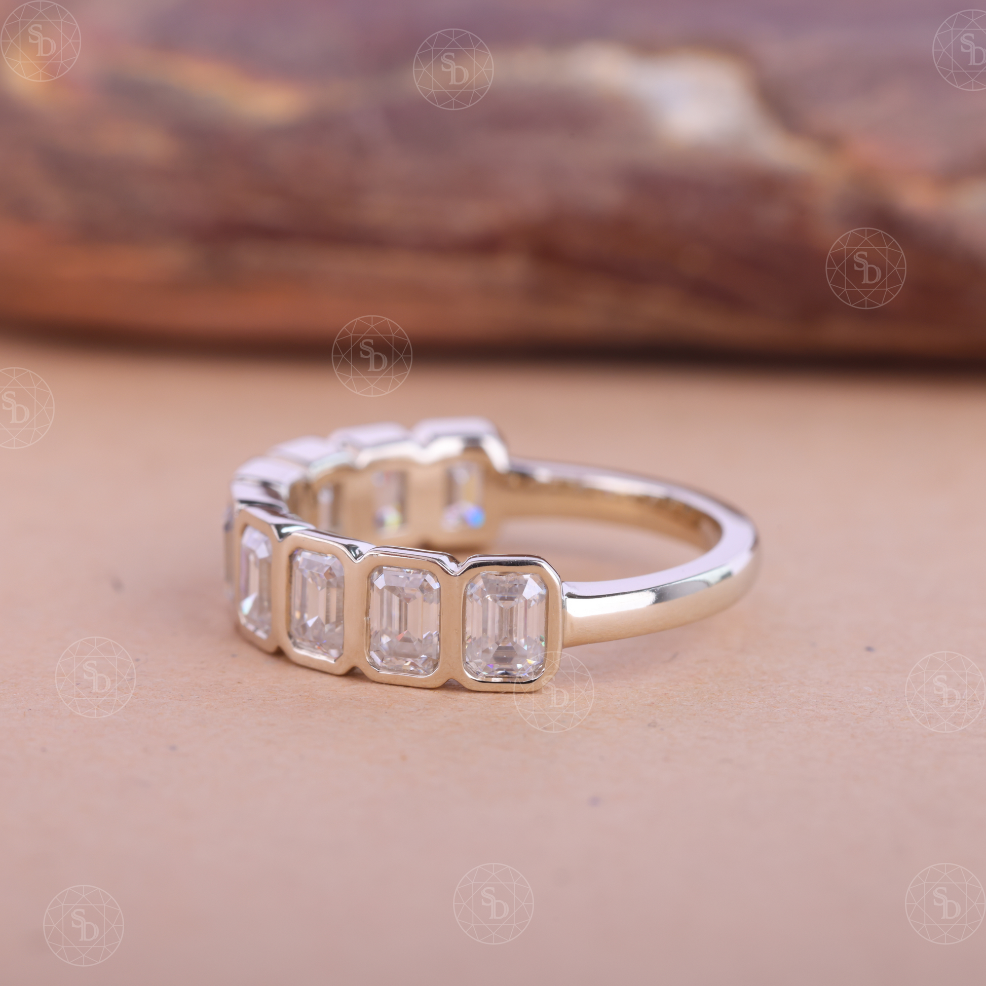 emerald-cut-lab-grown-diamond-wedding-band