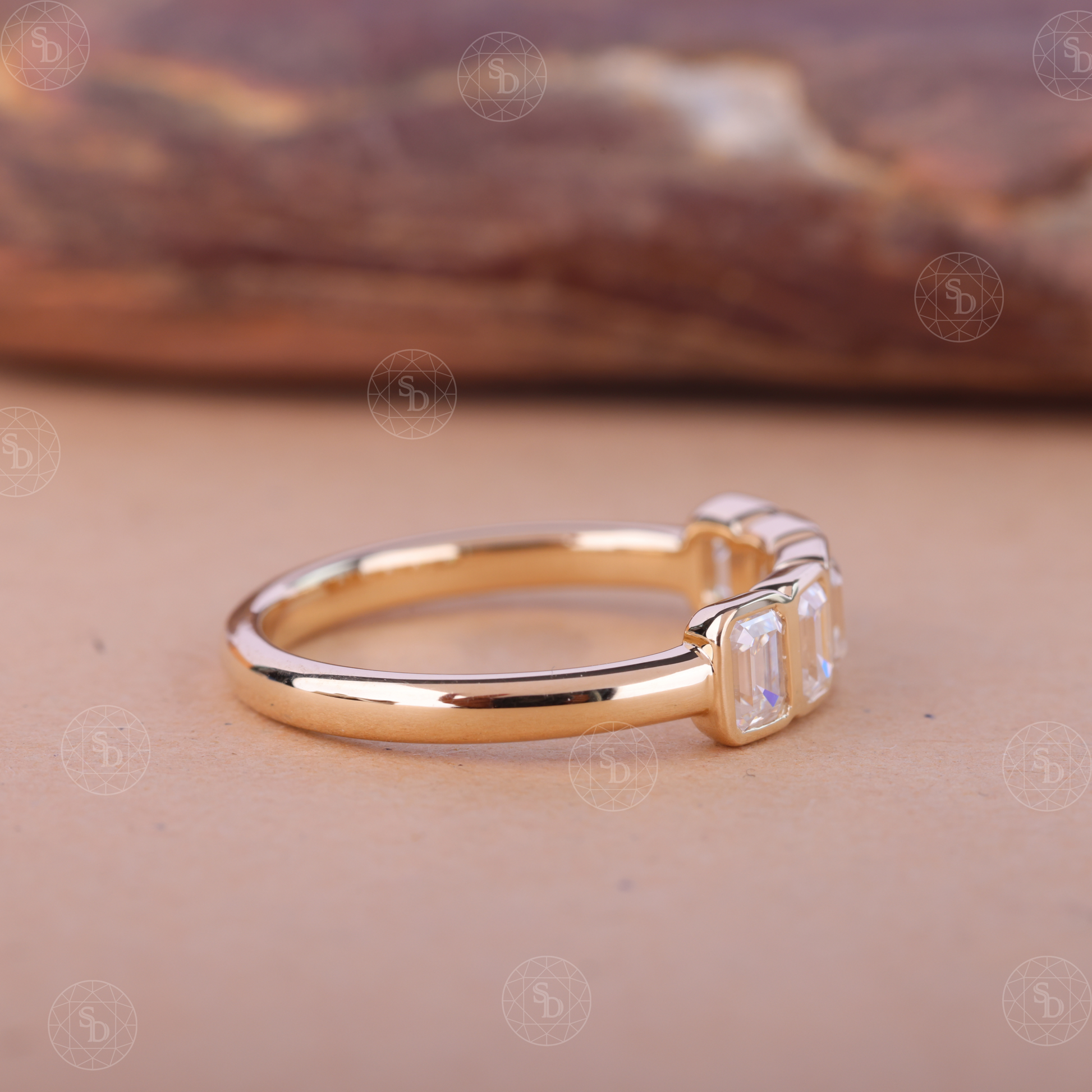 emerald-cut-lab-grown-diamond-wedding-band